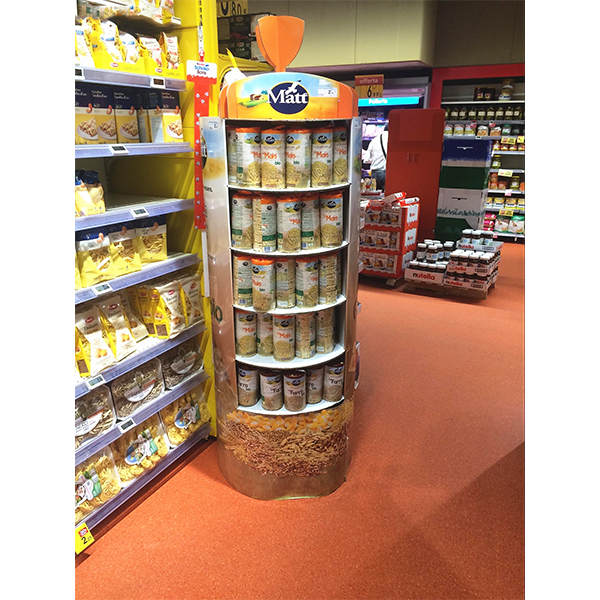 custom design cardboard snack food display for promotion