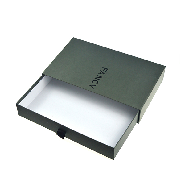 custom luxury black cardboard drawer gift box