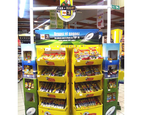 custom supermarket shop food cardboard display shelf