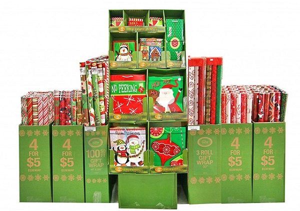 customized cardboard Christmas items pallet display