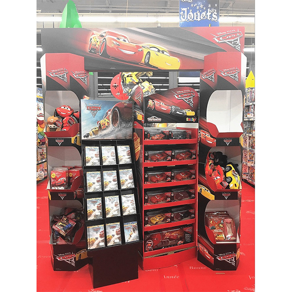 cardboard toy car display shelf