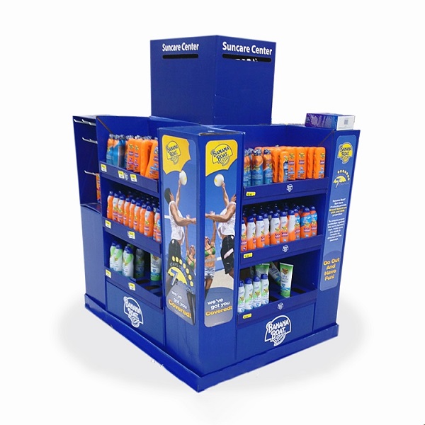 retail cosmetics cardboard pallet display