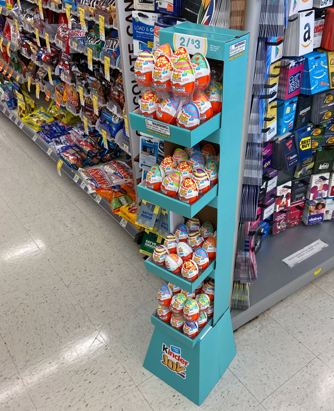 cardboard display shelves